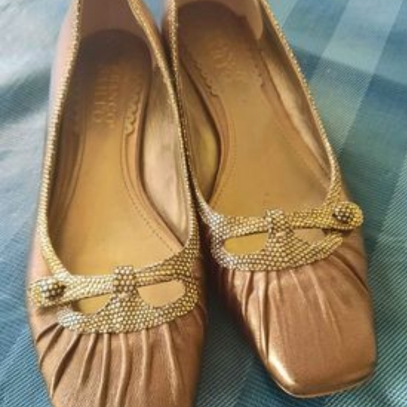 Franco Sarto gold shoes (6.5) (6) - Picture 1 of 4